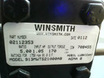 Winsmith 913MWTS21000A8 Speed Reducer Ratio 5.00 Input HP 1.05 Output Torque 170 1750RPM 02112353