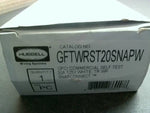 Hubbell GFTWRST20SNAPW Snap Connect Recepltacle 20A 125V