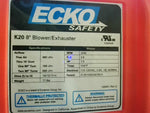  ECKO K20 Air Mover 8" Confined Space Blower/Exhauster 1/3 HP 120VAC K20 60 Hz Image