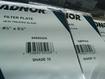  Radnor 64005028 (10 PCS) Glass Filter Plate 4-1/2"x5-1/4" Shade 10. Image