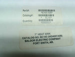 Baldor Electric BC143 Auxiliary Heat Sink 7" WD4007A08 Image