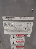  Powertran 3PTN716-30K-240 30KVA 3PH Isolation Transformer 208-240V Delta x 400Y/231V Image