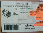  Appleton APP FD-1-75 Mall Iron FS-FD Single Gang Device Box (Lot of 10) Image