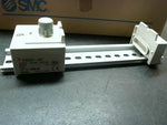  SMC EX500-IB1 Input Manifold Unit w/ EX500-EB1 End Block 185.5mm Rail 24VDC Image