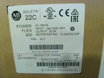  Allen Bradley 22C-D030N103 PowerFlex 400 AC Drive 20HP 30A 3PH Ser B 342-528V Image