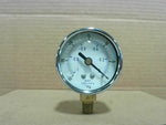  PIC Gauges 101D-208A Pressure Gauge -30/0 PSI/BAR 2" Dial Face Image