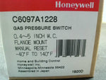  Honeywell C6097A1228 Gas Press Switch 0.4-5.0" WC Flange Mount Man Reset 120-240VAC 50/60Hz Image