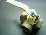  Apollo 70-646-01 2-Piece Diversion Ball Valve 1-1/4" Nominal FNPT End Style Bronze Body Standard Port Domestic Image