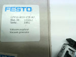  Festo CPV10-M1H-V70-M7 Solenoid Valve 185862 3-8 Bar Vacuum Generator Image