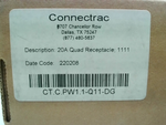  Connectrac CT.C.PW1.1-Q11-DG Quad Receptacle 120VAC 20A 60Hz Image