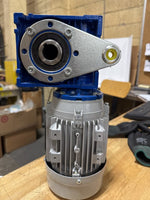  Motovario NMRV 050 Gear Reducer Ratio 30:1 1/2 HP 208/230/400/460 VAC 1665 RPM Image