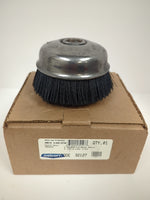  Osborn 32127 4" Abrasive ATB Cup Brush 320 Grit S/C 5/8-11 AH 6000RPM Image