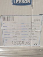  Leeson IEC Metric Motor 193310.60 7.5HP (5.5kW) DF132S FRame 1770RPM 230/460VAC 3PH TEFC Image