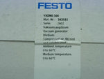  Festo VADMI-300 Vacuum Generator 85% Max Vacuum 29-116 psi 162511 Image