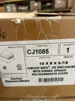  Carlon CJ1085 Circuit Safe JIC Enclosure Non- Metallic Box 10X8X5⅞ Control Panel Image