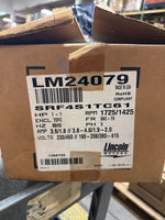 Lincoln 1 HP AC Motor 56C 1725 RPM 230/460VAC @ 60Hz 190-208VAC @ 50Hz TEFC SRF4S1TC61 Image