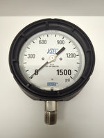  WIKA 9696585 XSEL Process Pressure Gauge 0-1500 PSI 4.5" Dial 1/2" NPT Bottom Mount Image