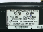  Custom Motors CM574Q28ENRCS Brushless Servo Motor 230VAC 5000RPM 0.40HP Image