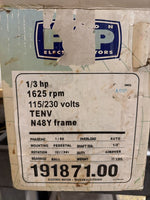  Lesson 191871.00 1/3HP AC Motor 48Y 1625HP 115/230VAC 1P TENV Image