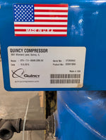  Quincy QTV-7.5 80 Gal. Splash Lubricated Two-Stage Vertical Air Compressor 7.5HP 230VAC 3PH - Nice! Image