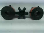  LoveJoy L-099 Jaw Coupling Set .750+1.125 w/ Rubber Spider Insert Image