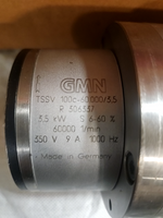  GMN TSSV 100c-60000/3.5 High Frequency Spindle 3.5kW 350V 9A 1000Hz 60000 1/min Image