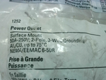 Cooper 1252 Heavy Duty Surface Mount Receptacle 50A 250V 2-Pole (Lot of 2 pcs) Image