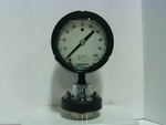  Ashcroft 45‑1279SSL‑04L Oil Filled Pressure Gauge 0-100PSI w/ 50 100SS 04T Diaphragm Seal Attached Image