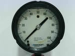  Ashcroft 45‑1279SSL‑04L Oil Filled Pressure Gauge 0-100PSI w/ 50 100SS 04T Diaphragm Seal Attached Image