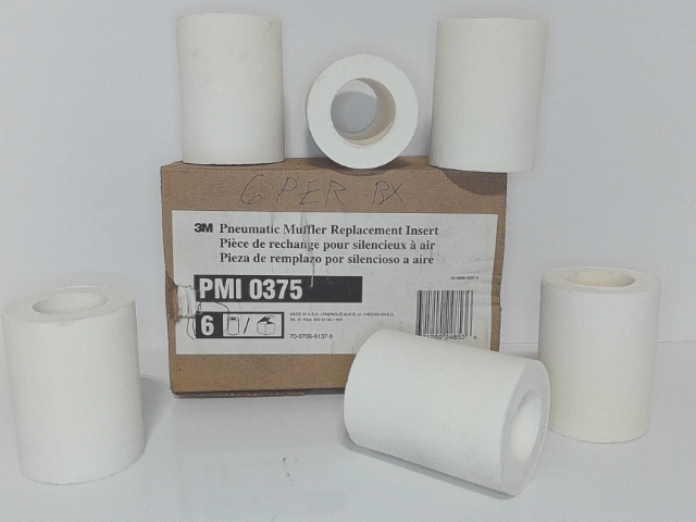  3M PMI 0375 Pneumatic Muffler Replacement Insert (Lot of 6) Image