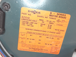  Dodge 025640 D-Series Motor Brake 115/208-230VAC 1PH 15lb.-Ft Torque Image