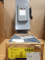  Square D H363A /F06 Fusible Safety Disconnect Switch Heavy-Duty 600V 100A Image