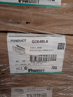  Panduit G2X4BL6 Type G PVC Wide Slot Wire Duct 2"W x 4"H x 6ft Black 10 Pcs/Box 60FT Image