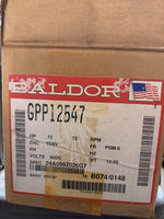 Baldor GPP12547 .13HP DC Gear Motor 42RPM 60:1 Ratio TENV Image