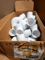  Nibco 406-020 2" PVC 90 Degree (25pcs) White 90° Image