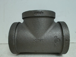  SPF Anvil 0810030809 Black Iron Tee 2" Female Threaded Fitting Image