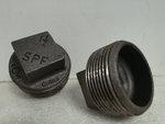  Anvil SPF 1-1/2" Fitting (Lot of 2) Malleable Iron Square Head Plug Image