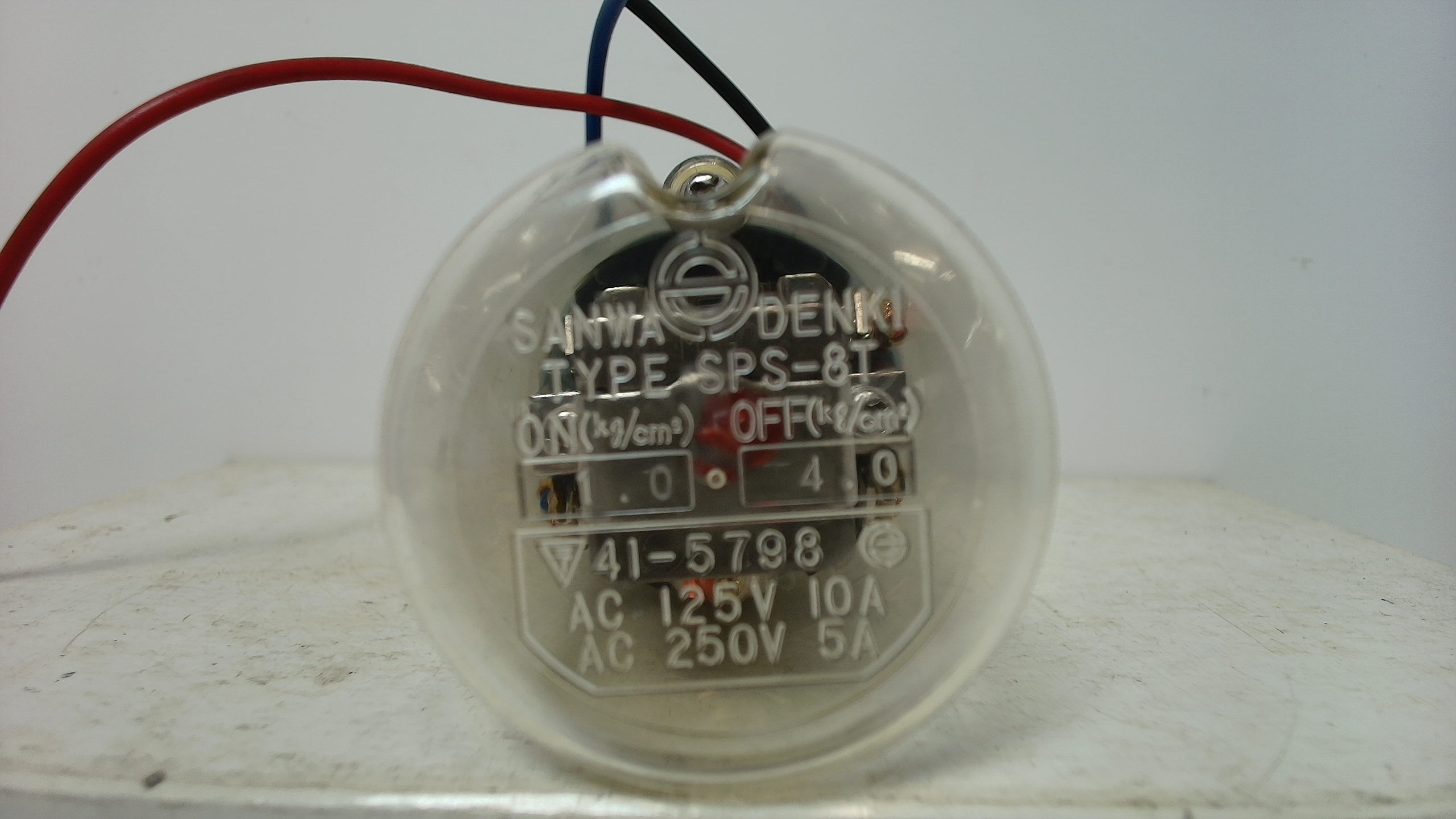 Sanwa Denki SPS-8T Electromechanical Pressure Switch 1.0 On / 4.0 Off ...