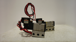  SMC NVJ3143 (Lot of 2 pcs) Solenoid Valve w/ Base 20-100PSI 12VDC Coil Image