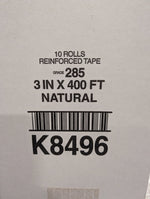  Central Rule 41 Water Activated Kraft Packaging Tape 3" x 400ft (10 Rolls/Case)  K8496 Grade 285 Image