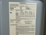  Siemens F352 /A ITE Enclosed Switch w/ Vacu-Break 60A 600V 3 Pole Safety Switch Image