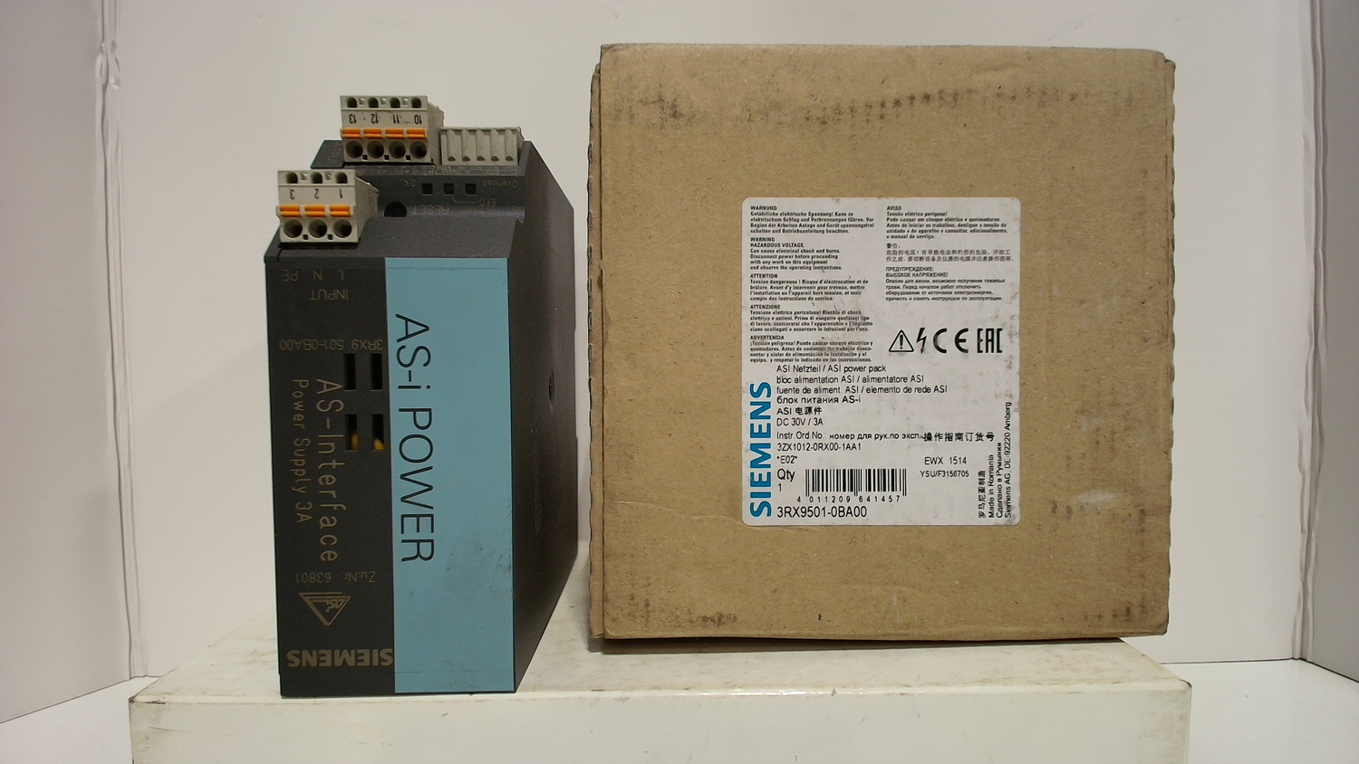  Siemens 3RX9501-0BA00 ASI Power Pack 30VDC 3A Image
