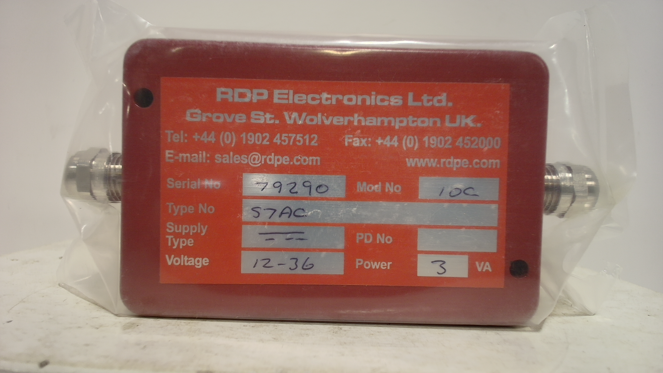 Rdp Electronics RDP Electronics S7AC Model 10C LVDT Transducer Amplifier 12-36VDC 3VA ...