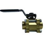  WHITEY B-63TF8 Brass 1/2in NPT 2-Way 1500 PSI Valve with Handle Image