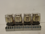  Potter & Brumfield KRPA-11DG-24 (Lot of 4) Relay 24VDC Coil 1/3 HP 120 VAC With Base 27E891 Image