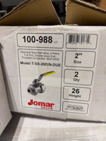  Jomar T-SS-2002N-DUE 2" Stainless Ball Valve (2 per box) 3000 WOG Image