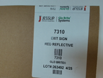  Jessup Glo Brite 7310 Glow in the Dark Exit Sign Red on Glow 9RXP4 Image