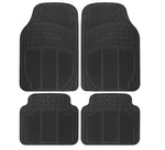  BDK 4-Piece All-Weather Rubber Floor Mats with Universal Fit Design Trimmable Image