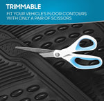  BDK 4-Piece All-Weather Rubber Floor Mats with Universal Fit Design Trimmable Image