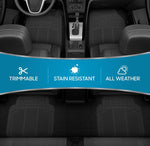  BDK 4-Piece All-Weather Rubber Floor Mats with Universal Fit Design Trimmable Image